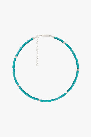 Turquoise stone necklace silver