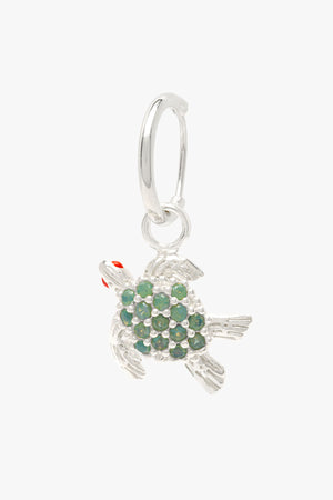 Under the sea turtle earring silver