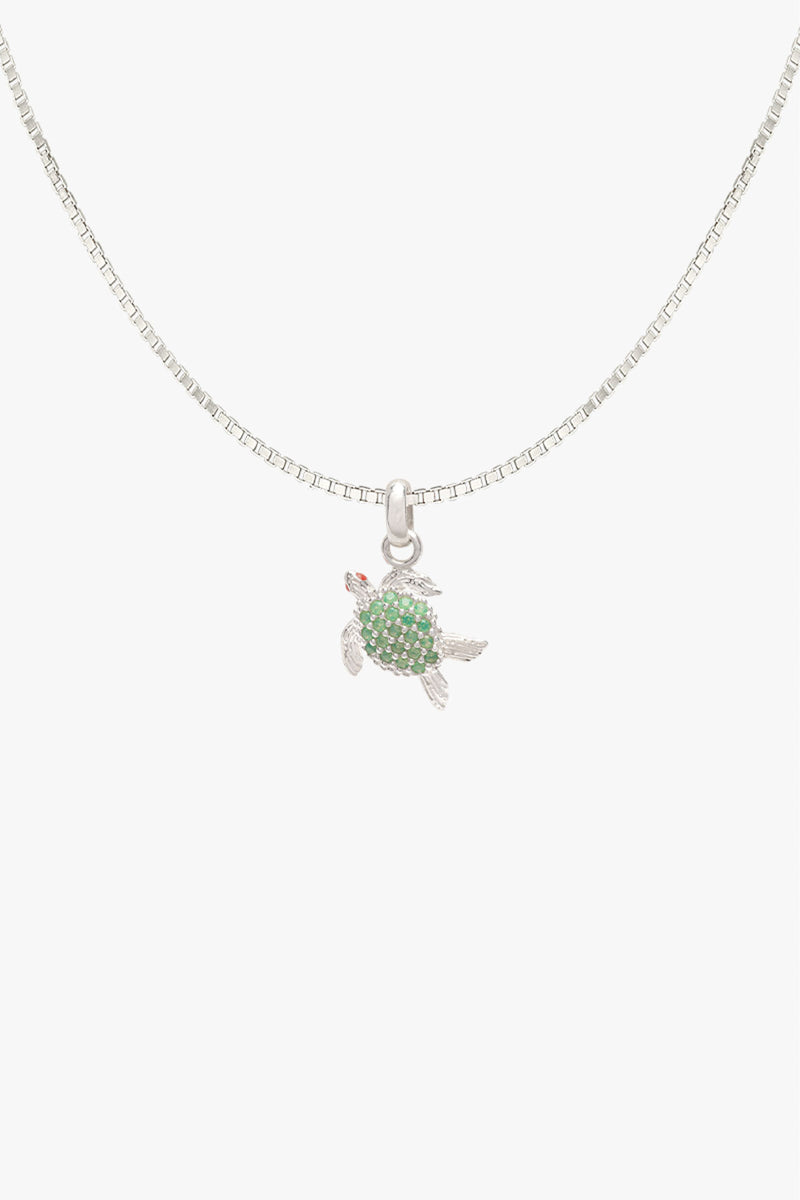 Under the sea turtle necklace silver