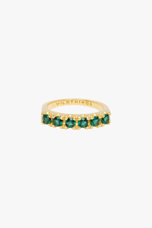 Vintage rain forest ring gold plated