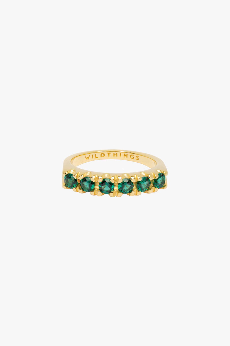 Vintage rain forest ring gold plated