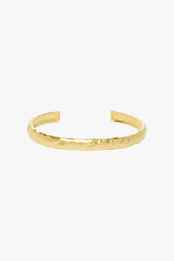 Water ripple bangle gold plated