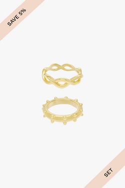 Waves set gold plated