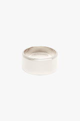 Wide band ring silver