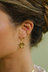 Wildflower earring gold plated