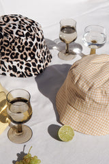 Check mate beige bucket hat