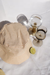 Check mate beige bucket hat