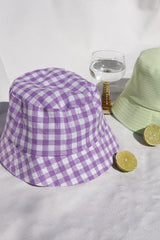 Check mate lilac bucket hat