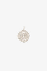 Snake coin necklace silver