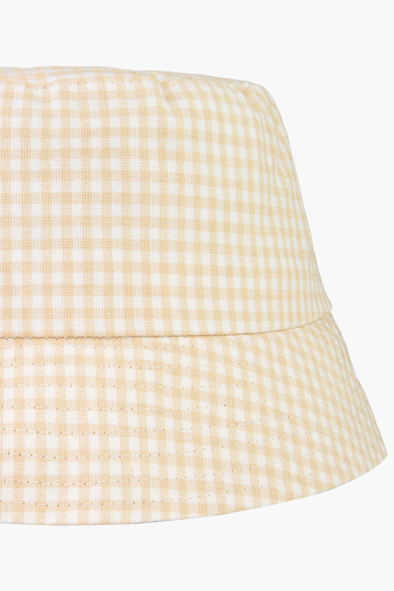 Check mate beige bucket hat