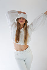 White dots bucket hat