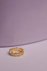Smiley ring gold plated