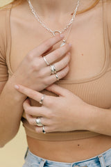 Clover club index ring silver