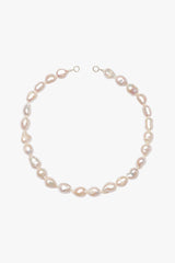 Statement pearl necklace silver