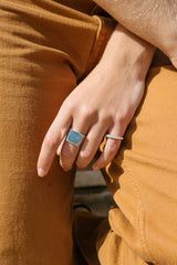 Twisted pinky ring silver