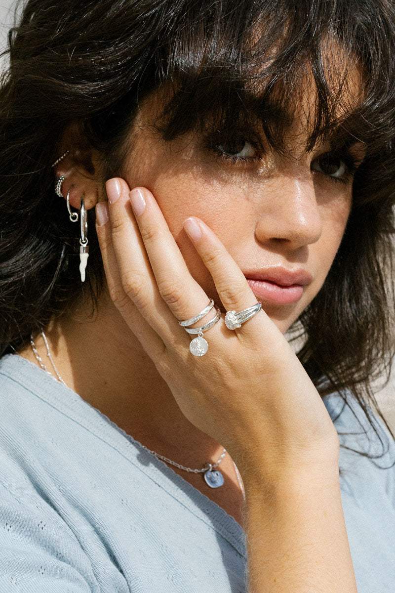 Bubble huggie silver