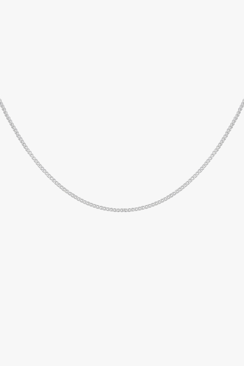 Curb chain necklace silver (45cm or 55cm)