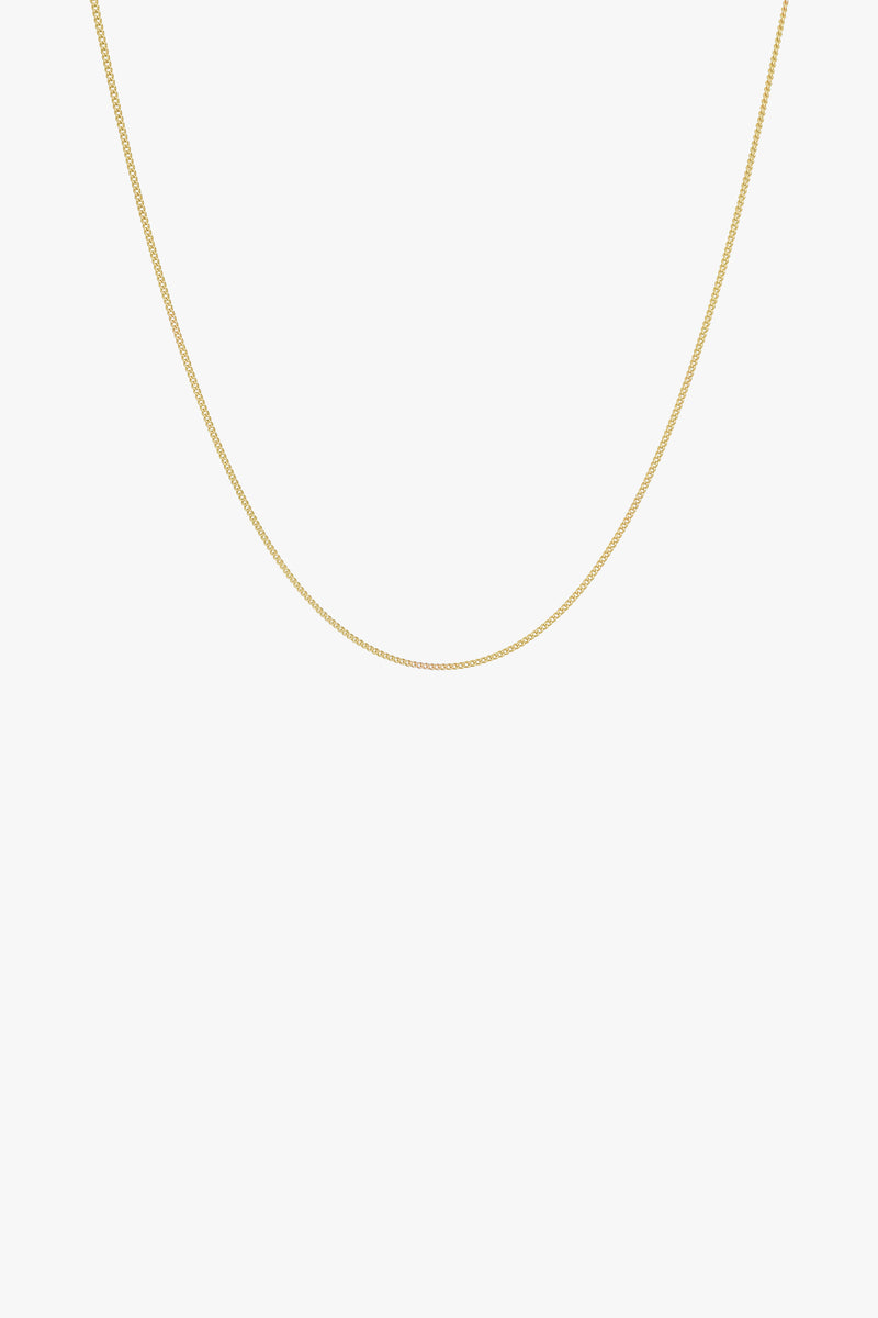 Curb chain necklace gold plated (45cm & 55cm)