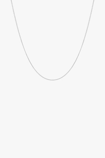 Curb chain necklace silver (45cm or 55cm)