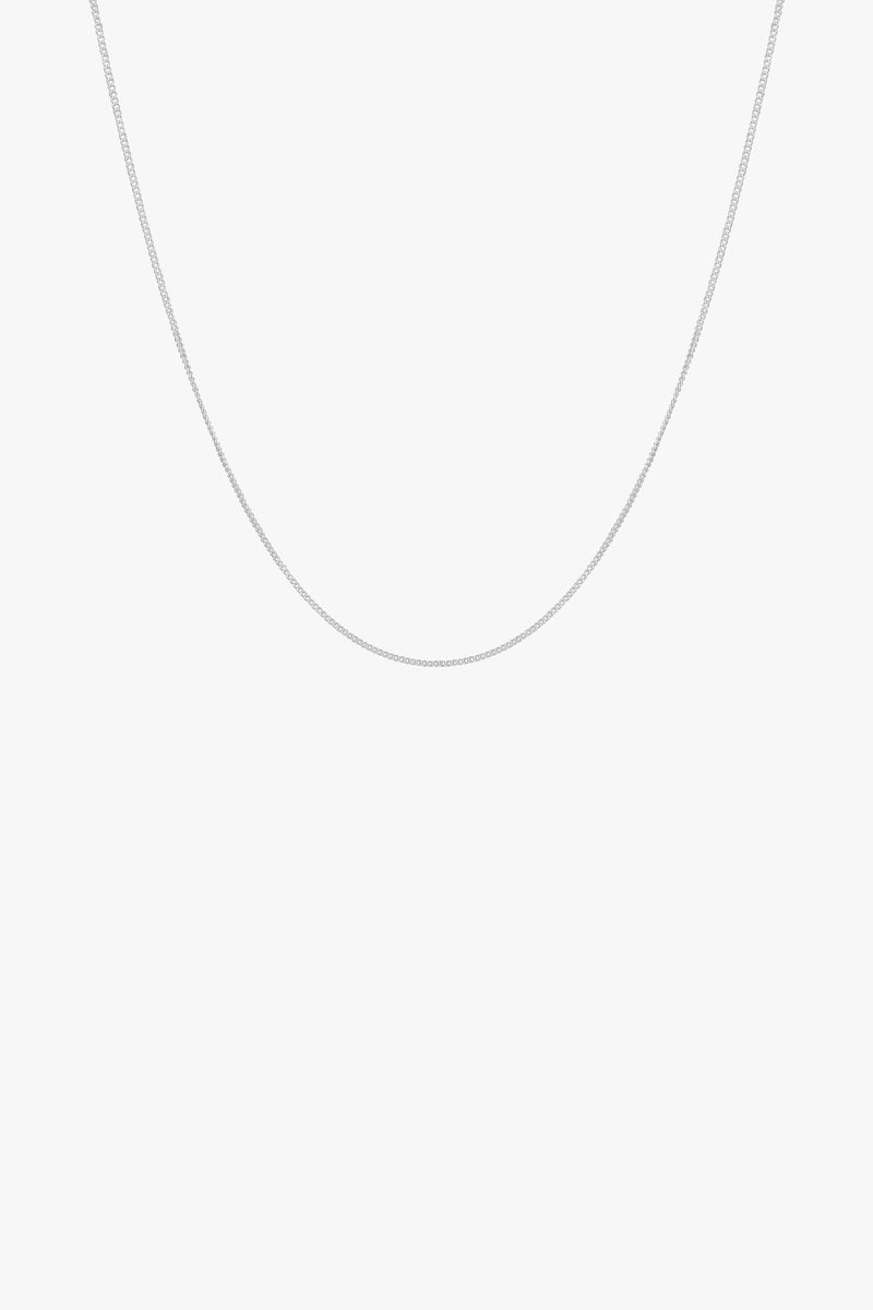 Curb chain necklace silver (45cm or 55cm)