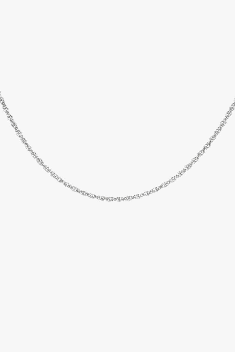Rope chain necklace silver (45 cm)