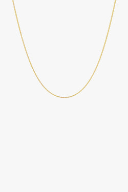 Rope chain necklace gold plated (45cm)