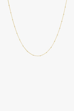 Stud chain necklace gold plated (45cm & 55cm)