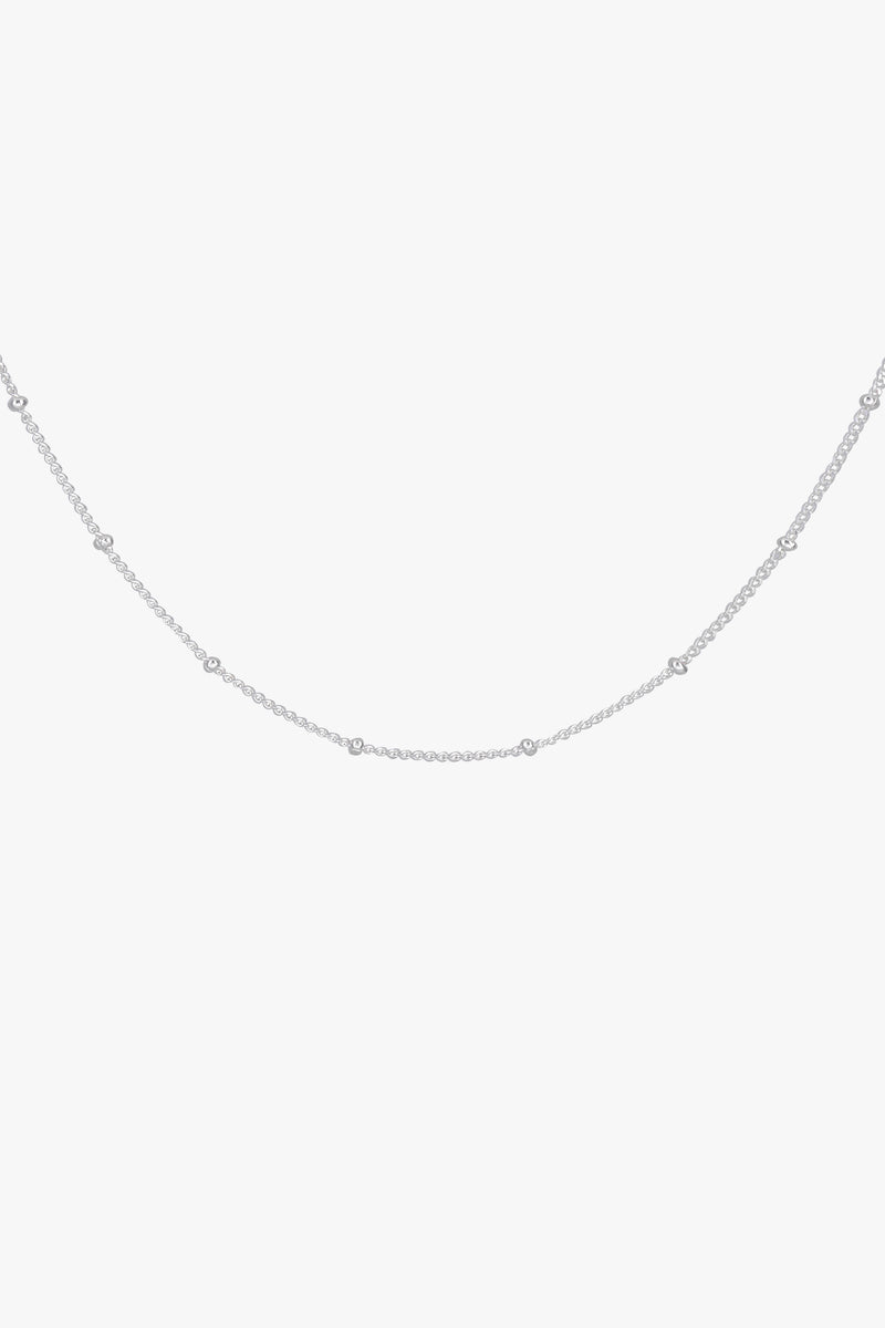 Stud chain necklace silver (45cm & 55cm)