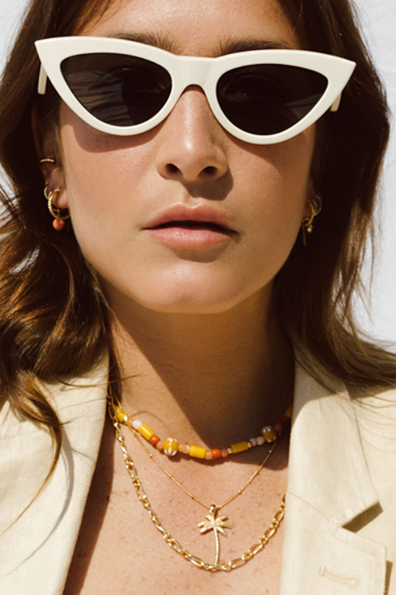 Palm tree necklace gold plated