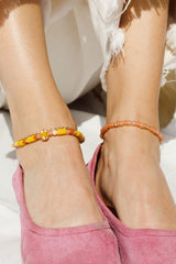 Oval chain anklet gold plated