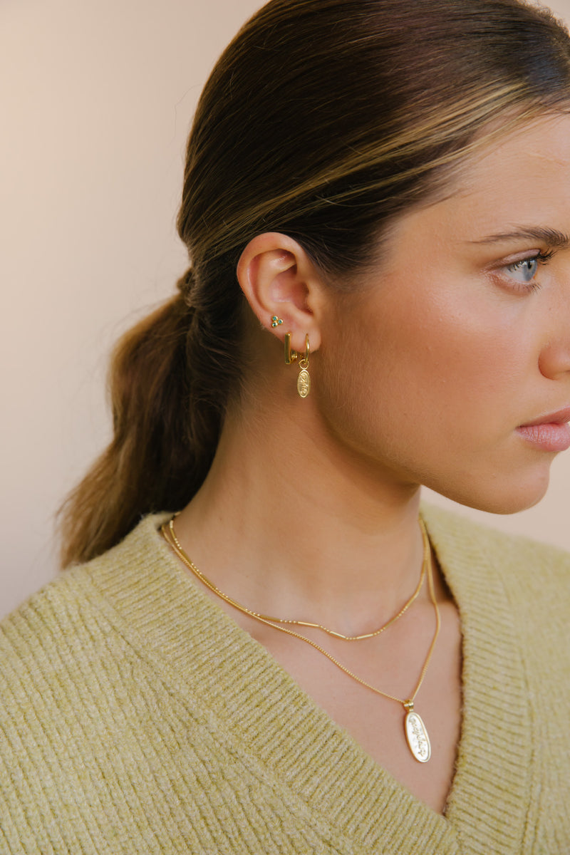 Tropical earring gold plated