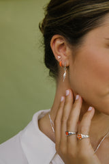 Parrot earring silver
