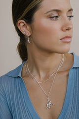 Banana earring silver