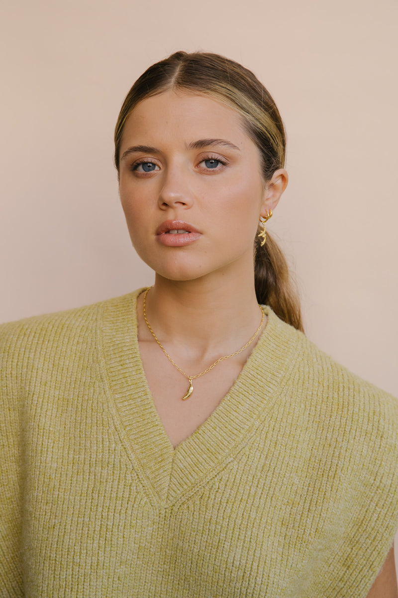 Banana necklace gold plated