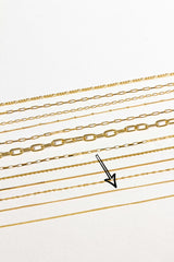 Curb chain necklace gold plated (45cm & 55cm)