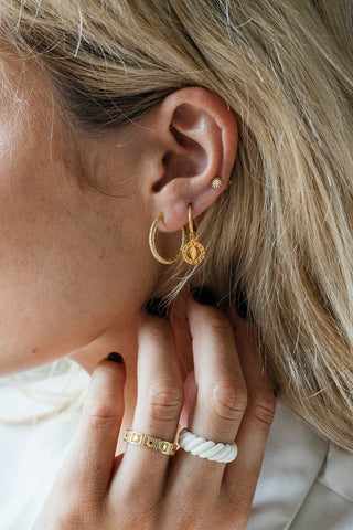 Kissed by the sun stud gold plated