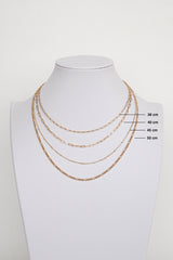 Round gold plated necklace (40cm & 50cm)