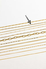 Round gold plated necklace (40cm & 50cm)