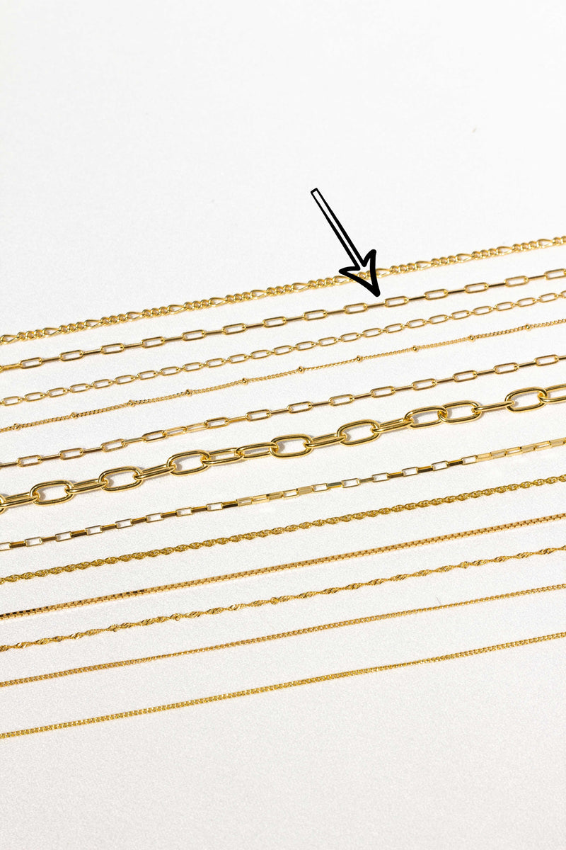 Round gold plated necklace (40cm & 50cm)