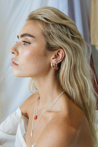 Kissed by the sun stud silver