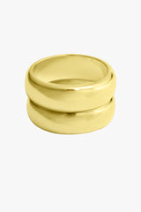 Double Trouble ring gold plated