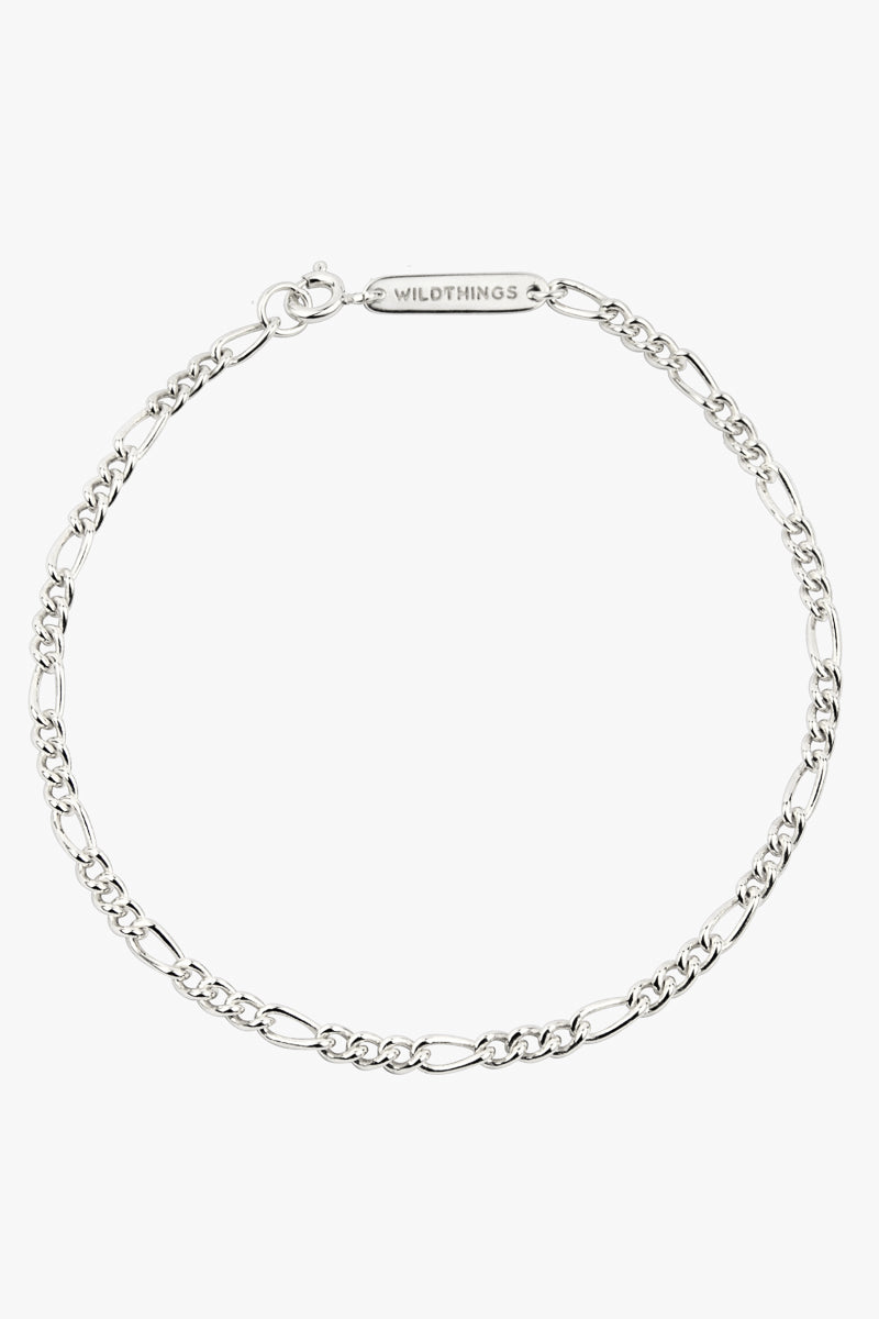 Figaro bracelet silver