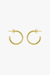 Medium hoop earring gold plated (22mm)