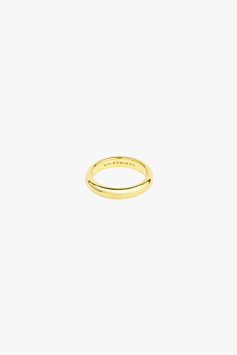 Pebble ring gold plated