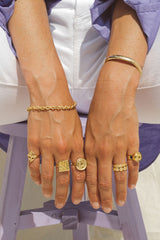 Chunky chain bracelet gold plated