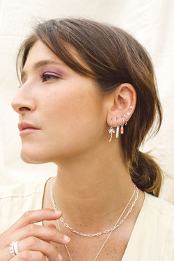 Sunrise earring silver