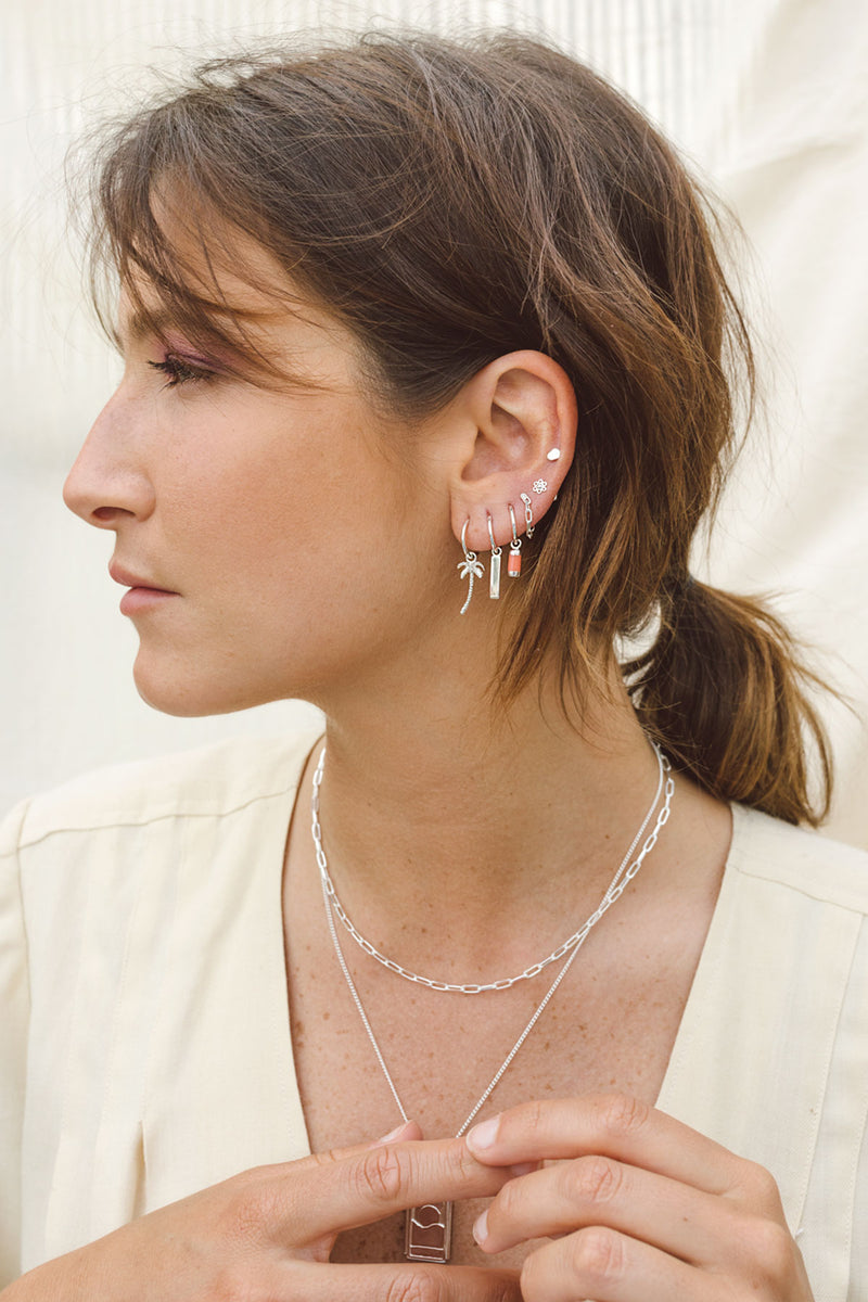 Sunrise earring silver