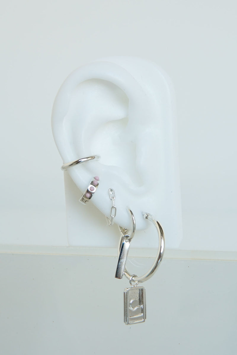 Classic bar earring silver