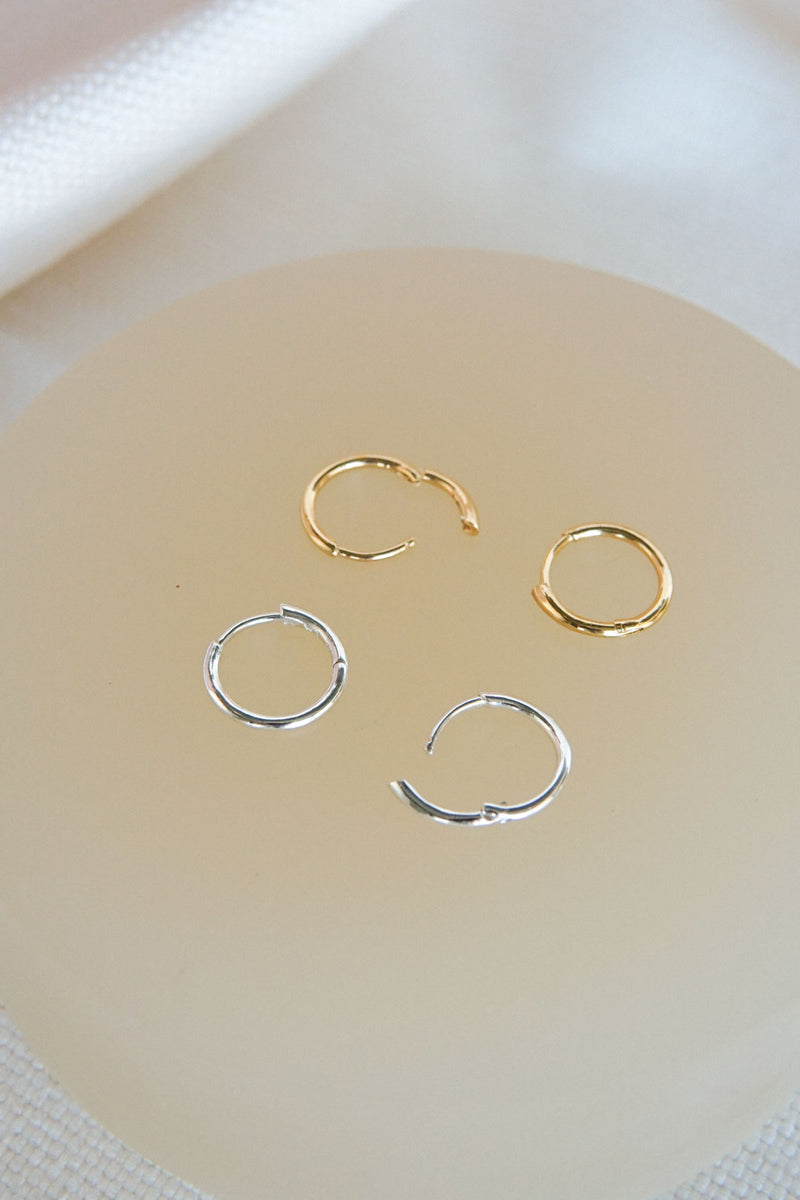 Basic wild hoop gold plated (13mm)