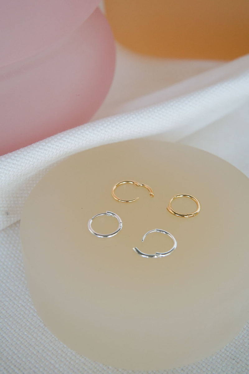 Basic wild hoop gold plated (13mm)